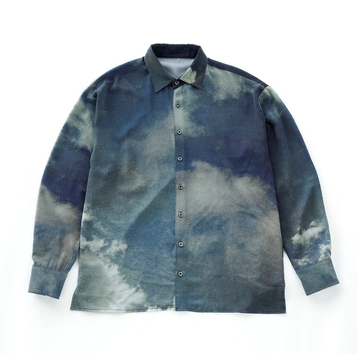 【cielkocka】アッシュブルーシャツ