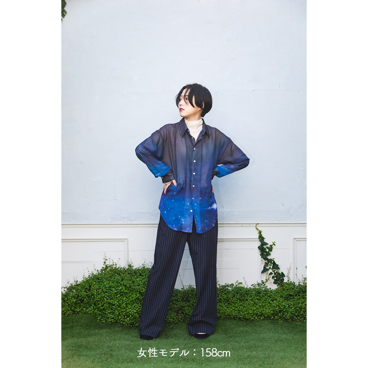 【cielkocka】ナイトグロウシアーシャツ