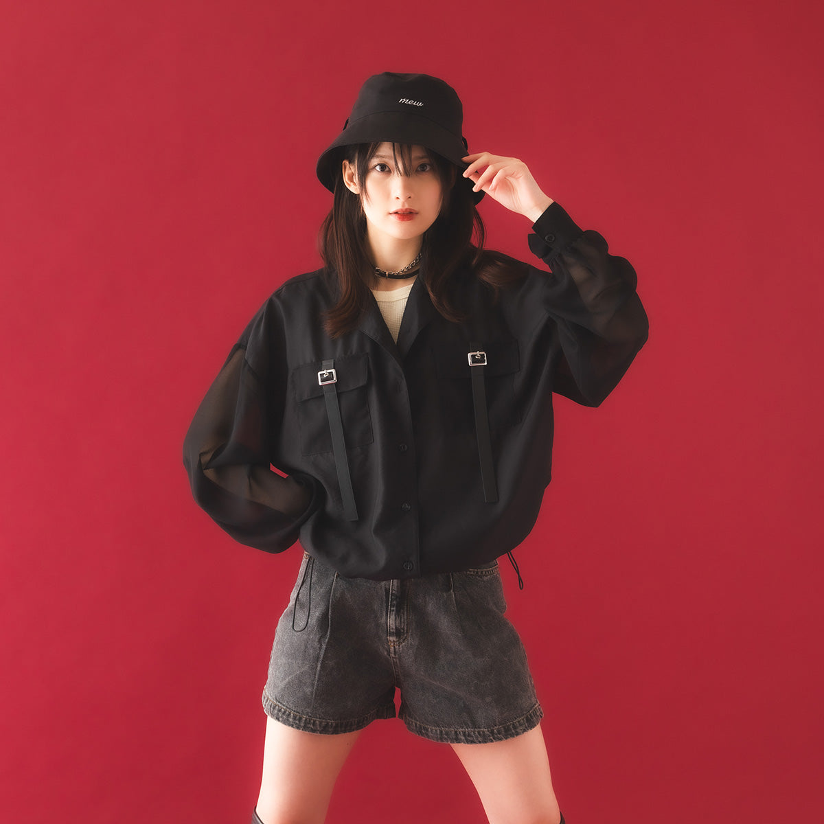 【mew】ベルト付きバケットハット