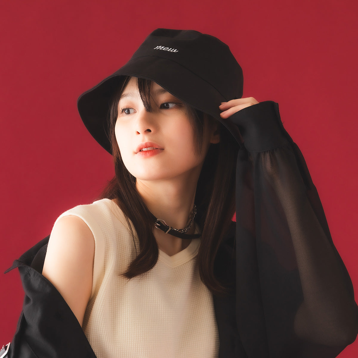 【mew】ベルト付きバケットハット