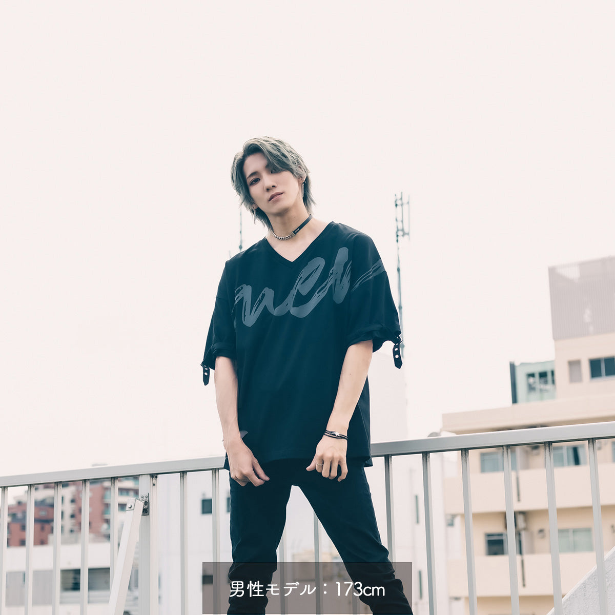 【mew】ベルトTシャツ(BLK)