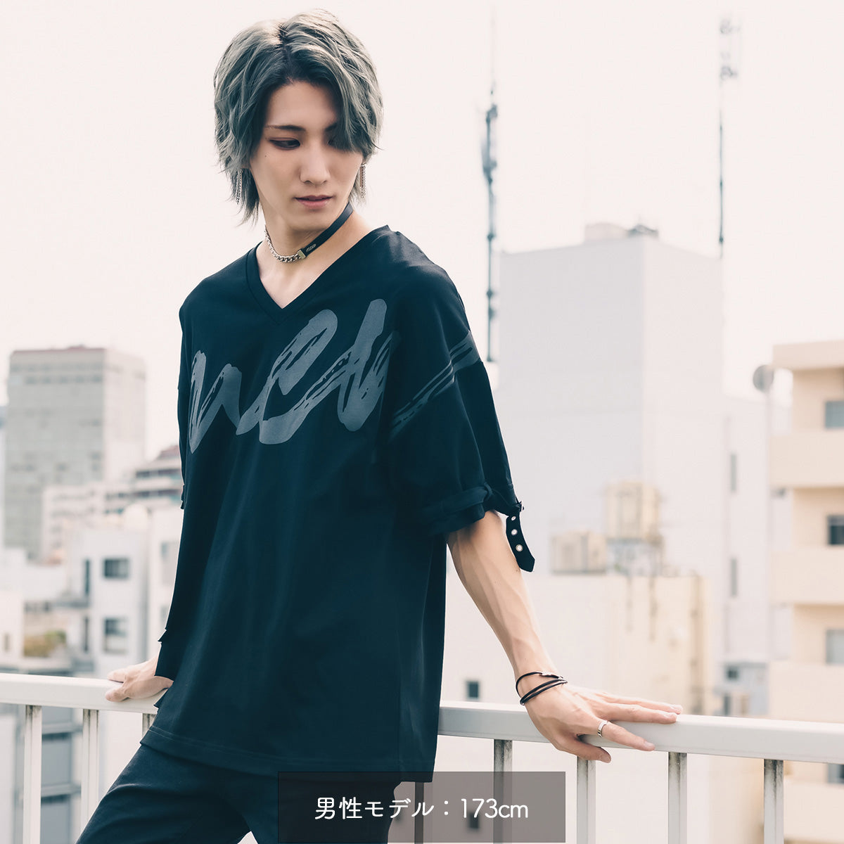 【mew】ベルトTシャツ(BLK)