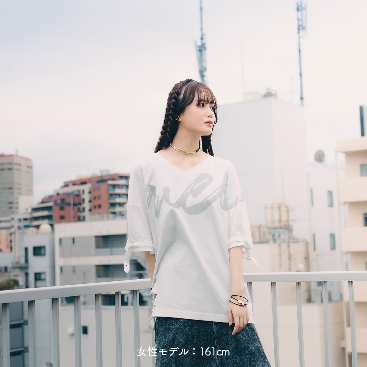 【mew】ベルトTシャツ(WHT)
