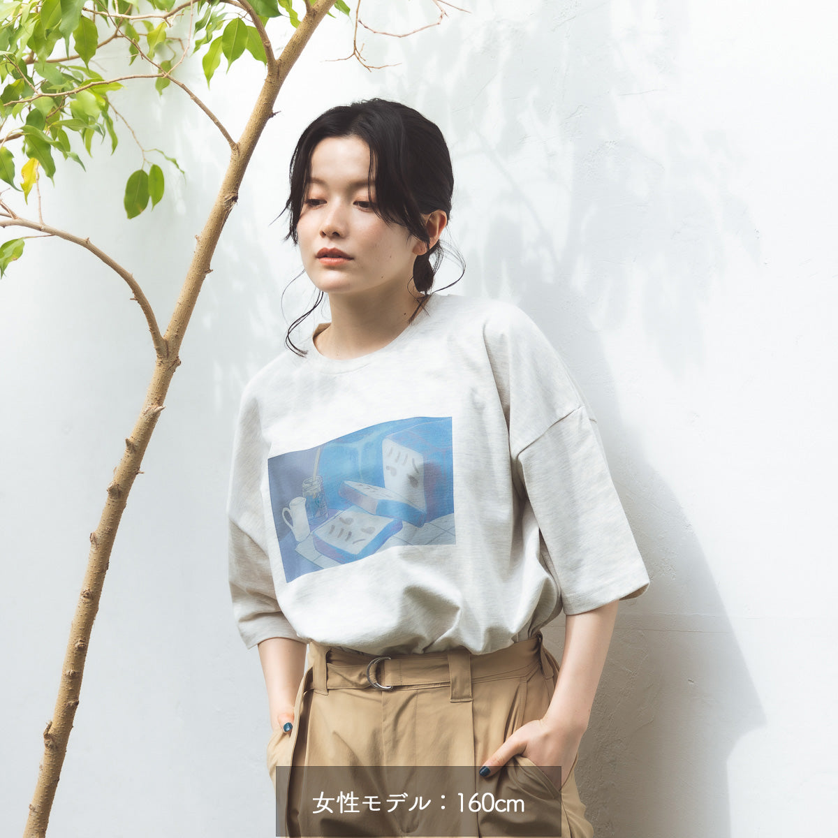 【cielkocka】はんぺんブレッドTシャツ