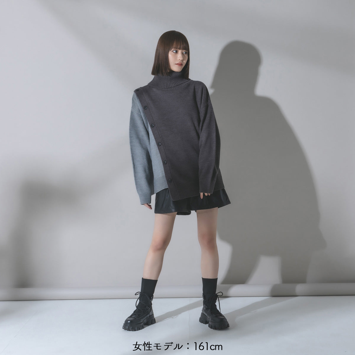 【mew】バイカラーニット