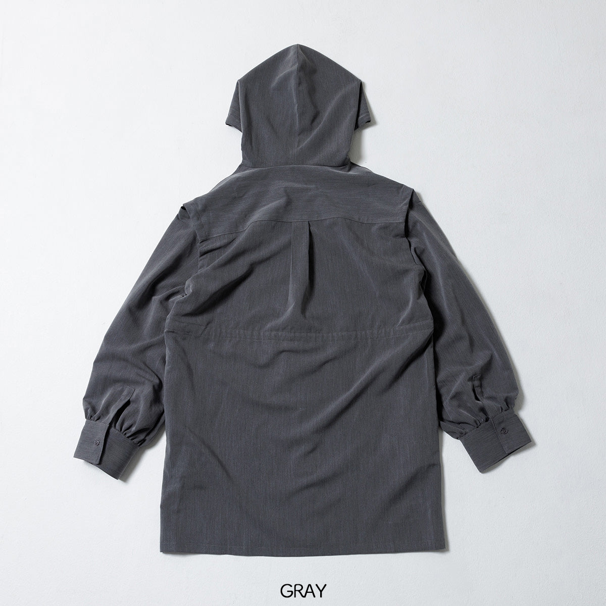 【mew】3WAYフードシャツ(GRAY/BLACK)