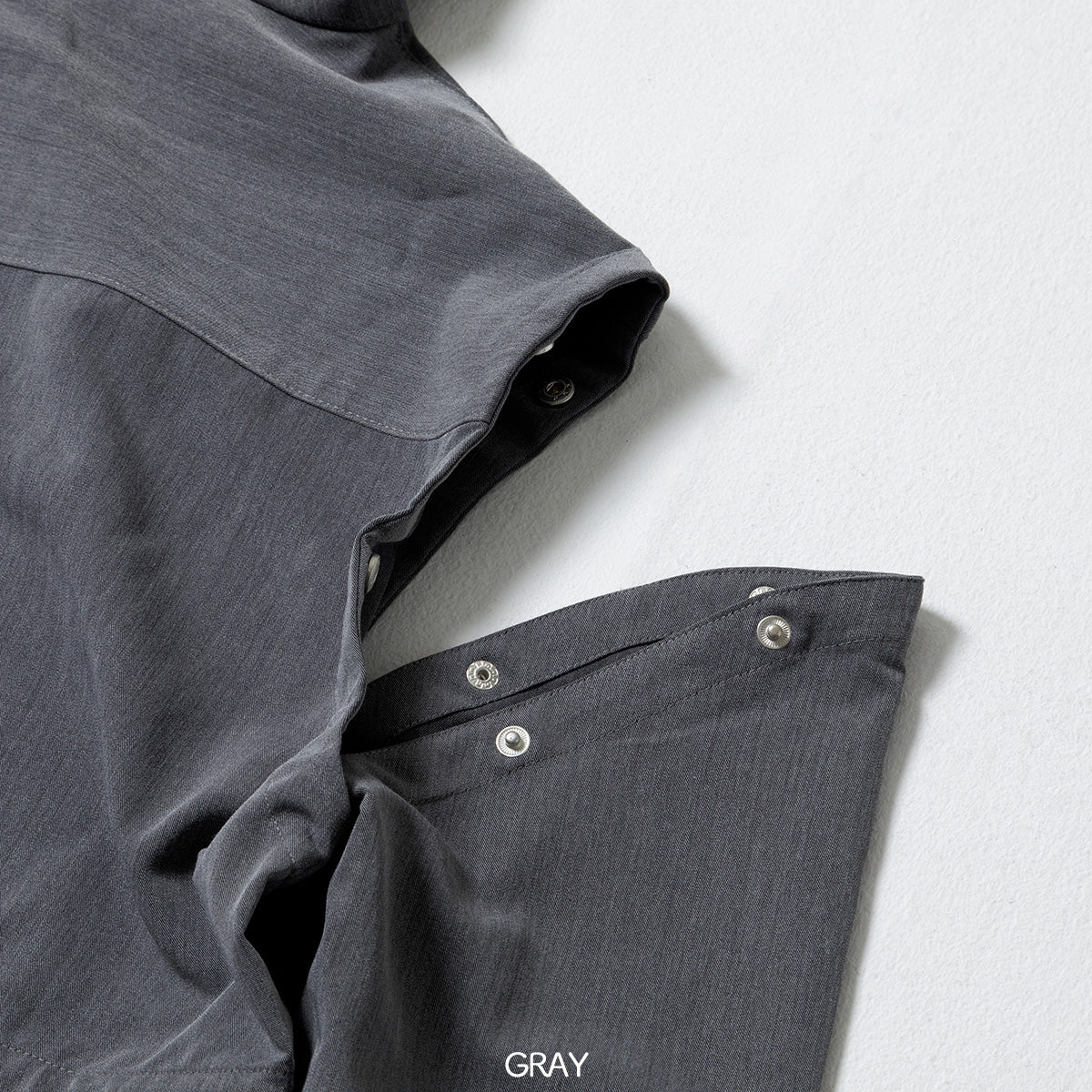 【mew】3WAYフードシャツ(GRAY/BLACK)