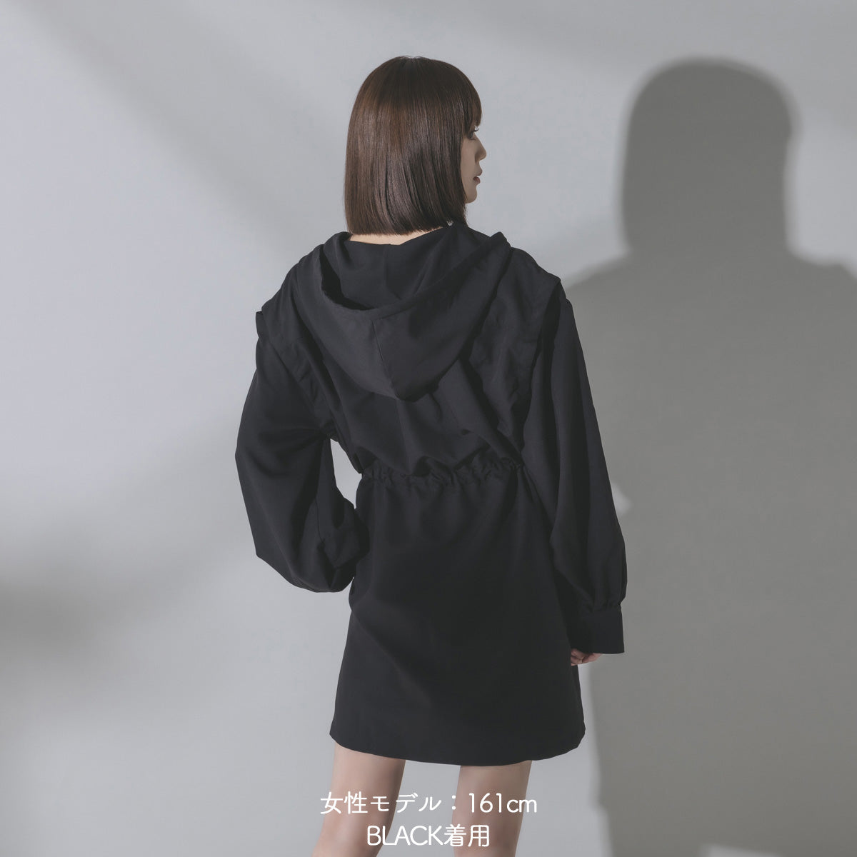 【mew】3WAYフードシャツ(GRAY/BLACK)