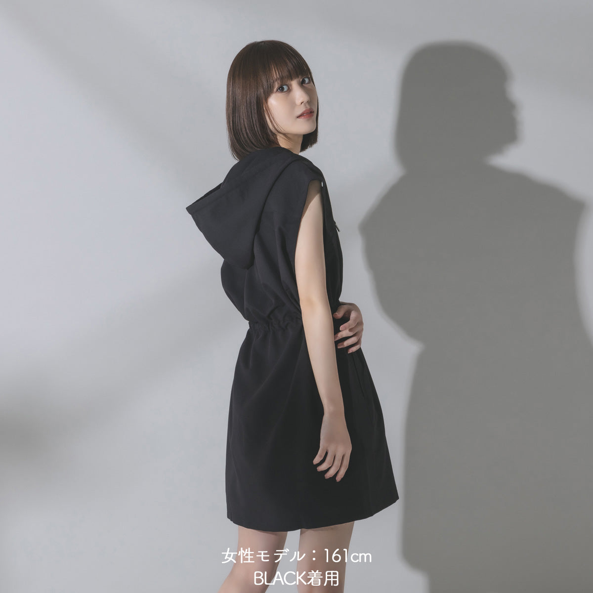 【mew】3WAYフードシャツ(GRAY/BLACK)