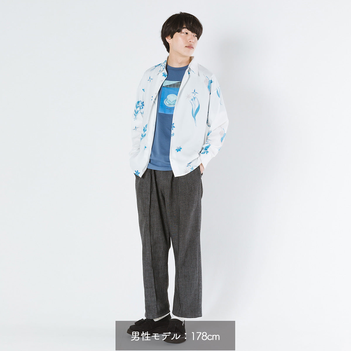 【cielkocka】花シャツ