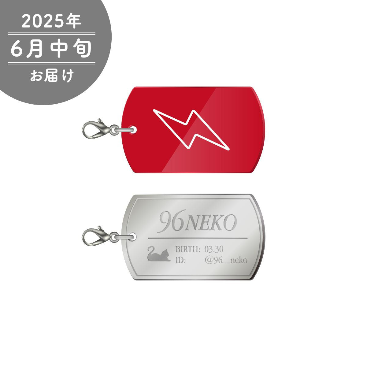 【96猫2025誕生日】キャットタグキーホルダー
