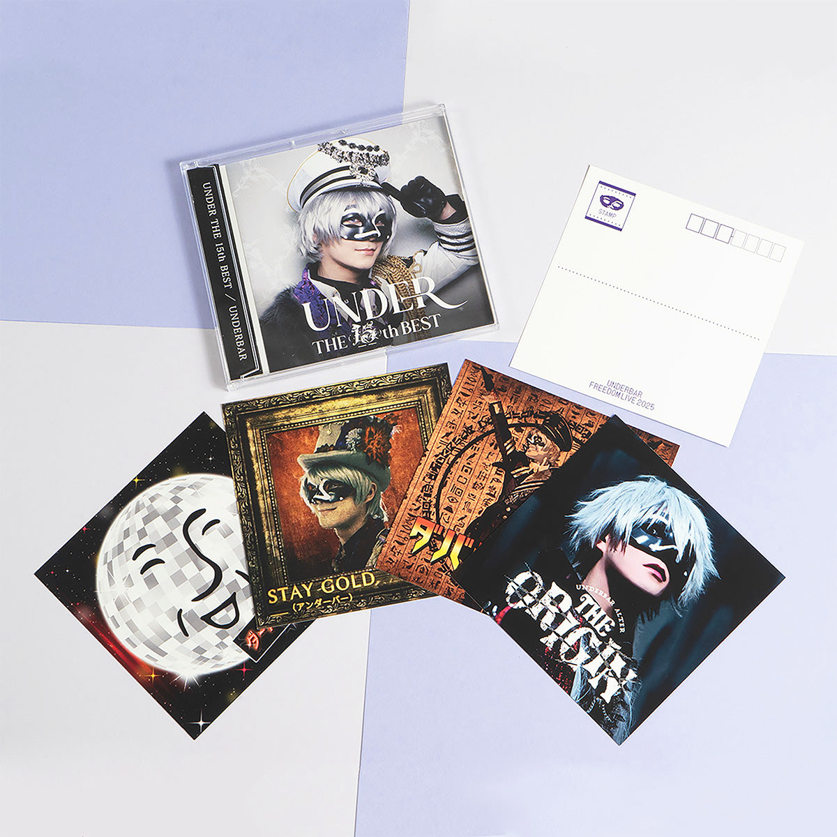 【アンダーバー】CDジャケット風ポストカードセット(5枚+シークレット1枚入り)