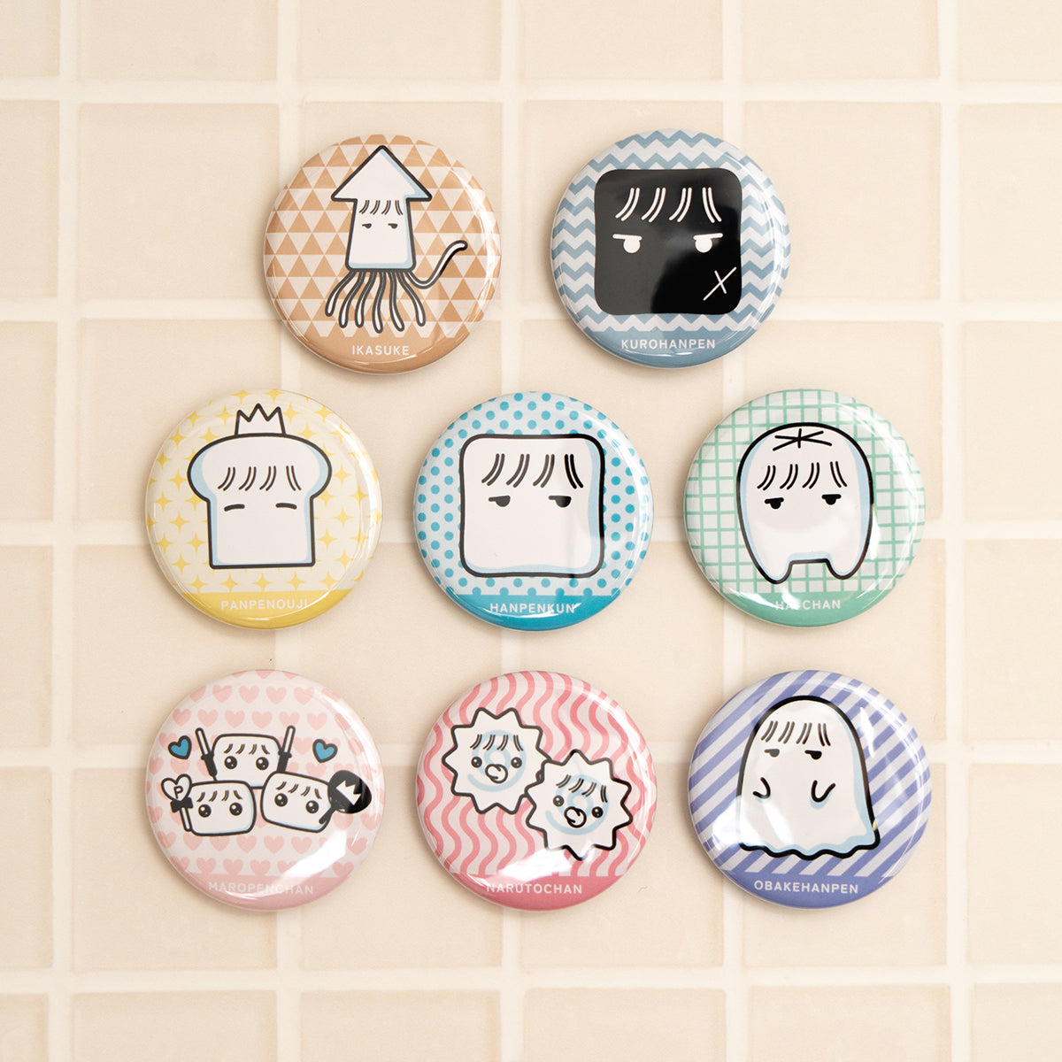 【hanpen】はんぺんずミニ缶バッジ(ランダム8種)