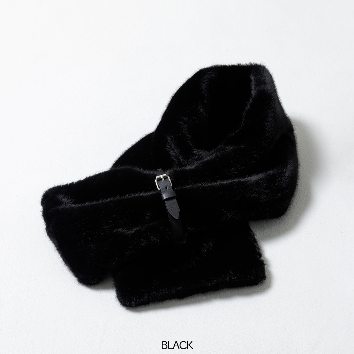 【mew】ファーマフラー(GRAY/BLACK)