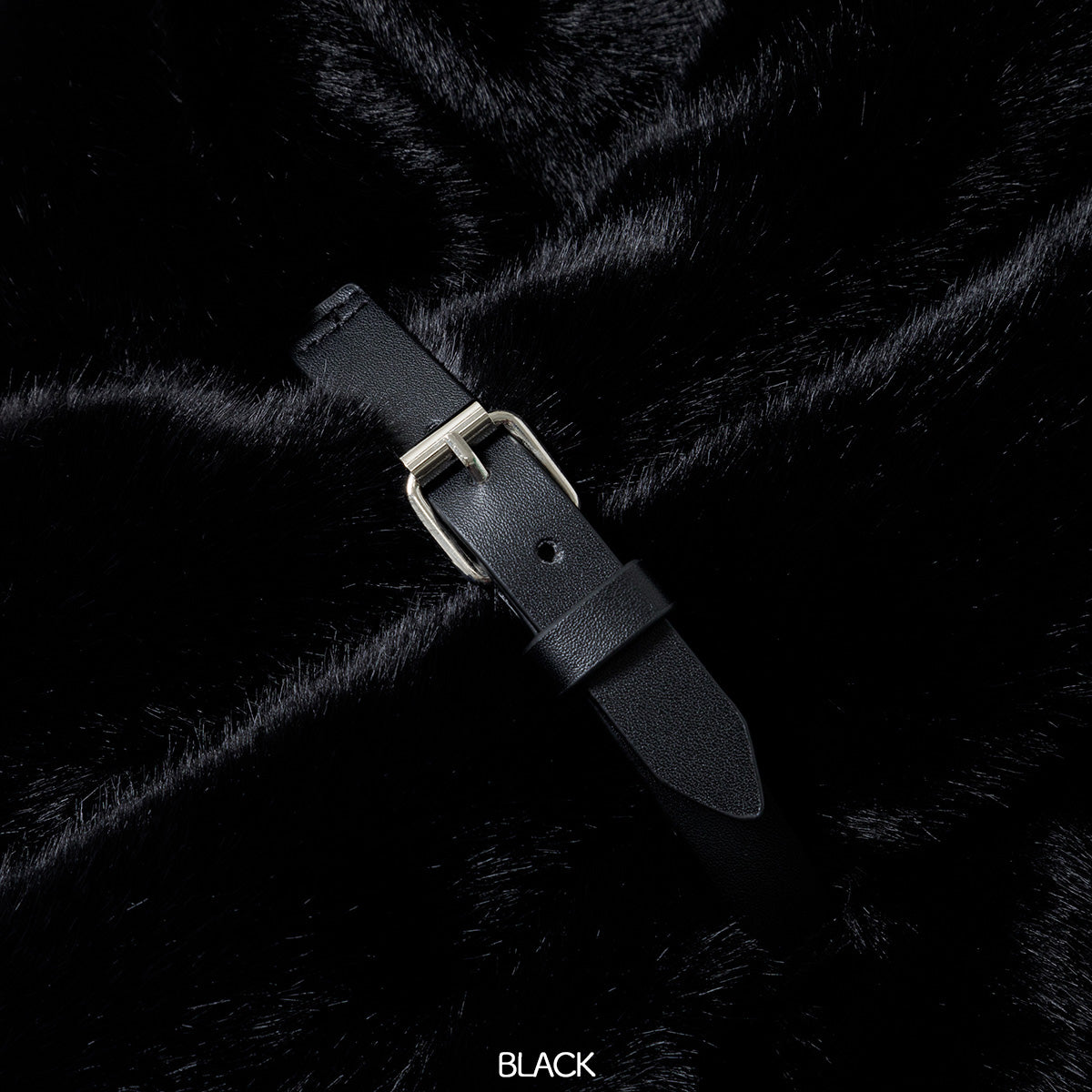 【mew】ファーマフラー(GRAY/BLACK)