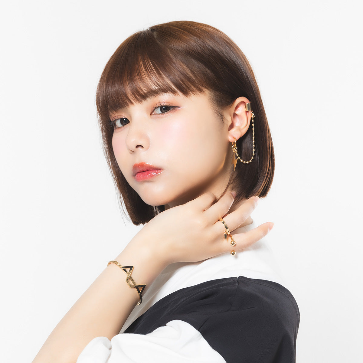 【mew】チェーンイヤーカフ(GLD)