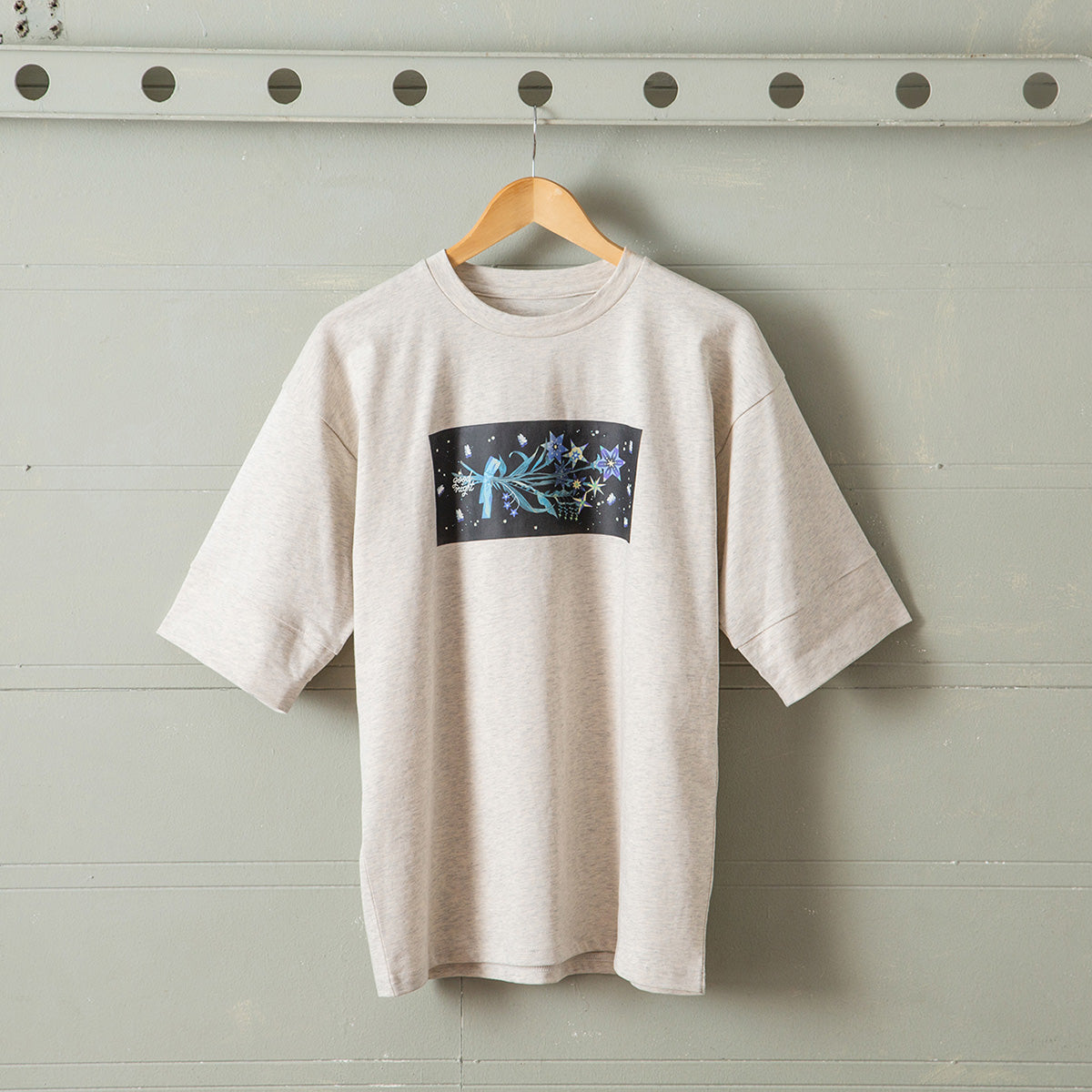 【cielkocka】花と星Tシャツ