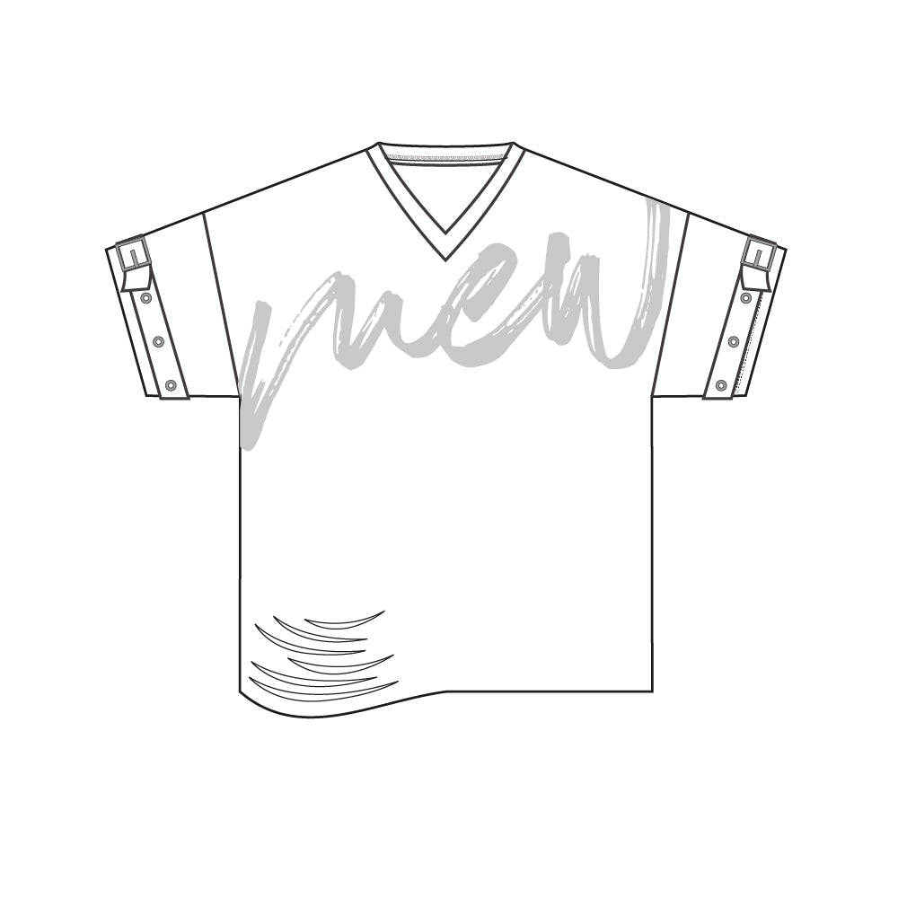 【mew】ベルトTシャツ(WHT)