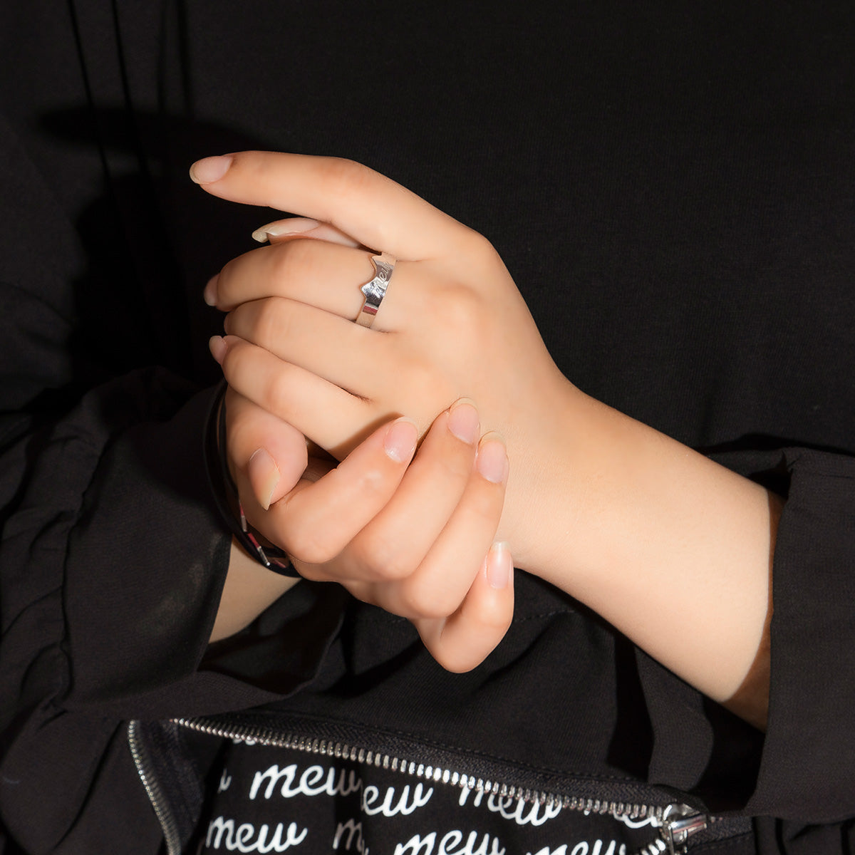 【mew】猫耳リング(SLV)