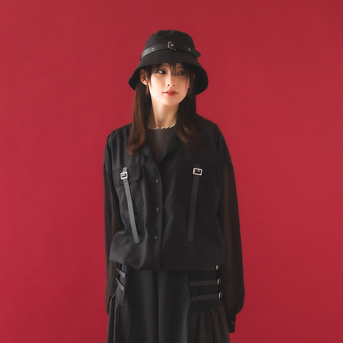 mew】ベルト付きバケットハット