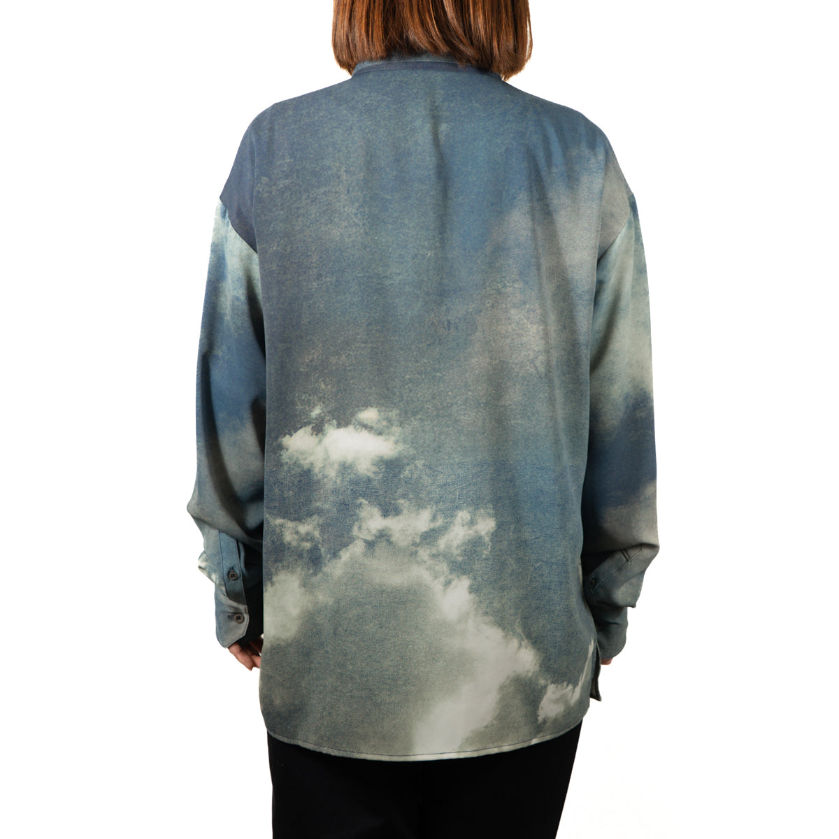 【cielkocka】アッシュブルーシャツ