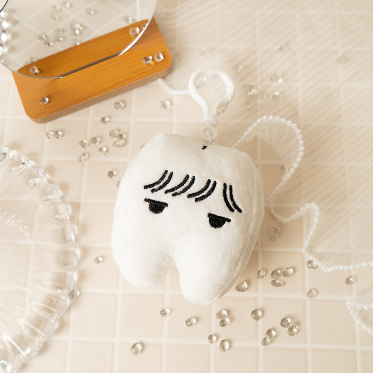 user_731e0831様オーダー品　キーホルダー　のんびり発送 cielkocka】歯ーちゃんぬいキーホルダー