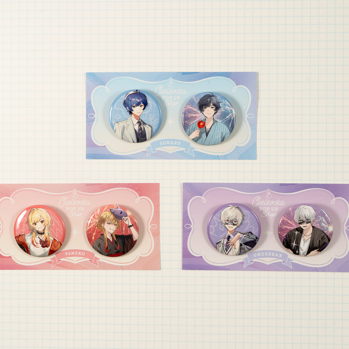 【POP UP Shop2025】缶バッジセット（そらる／96猫／アンダーバー）